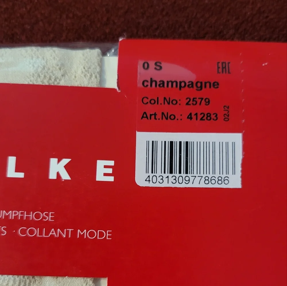 FALKE Floral Net Tights Collant Mode Champagne Color New